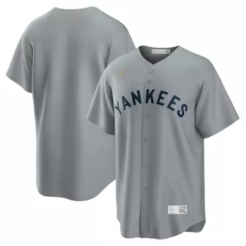Men's New York Yankees Nike Gray Road Cooperstown Collection Team Jersey Men's New York Yankees Nike Gray Road Cooperstown Collection Team Jersey