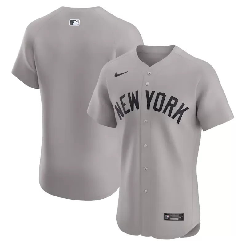 Men's New York Yankees Nike Gray Road Elite Jersey Men's New York Yankees Nike Gray Road Elite Jersey