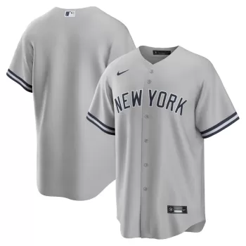 Men's New York Yankees Nike Gray Road Replica Team Jersey Men's New York Yankees Nike Gray Road Replica Team Jersey