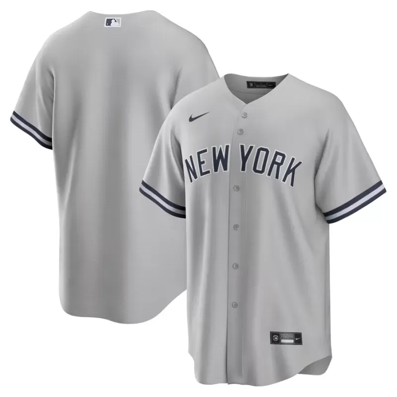 Men's New York Yankees Nike Gray Road Replica Team Jersey Men's New York Yankees Nike Gray Road Replica Team Jersey