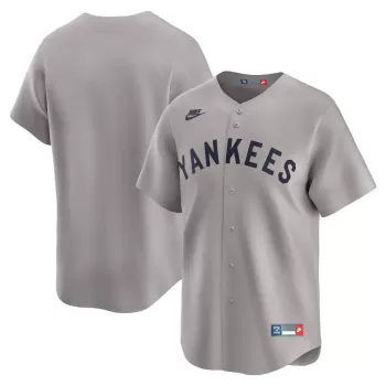 Men's New York Yankees Nike Gray Throwback Cooperstown Collection Limited Jersey Men's New York Yankees Nike Gray Throwback Cooperstown Collection Limited Jersey