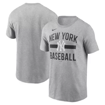 Men's New York Yankees Nike Heather Gray Arched T-Shirt