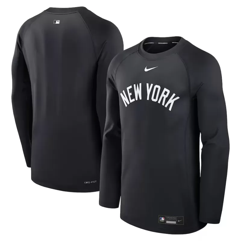 Men's New York Yankees Nike Navy Authentic Collection Game Time Raglan Performance Long Sleeve T-Shirt Men's New York Yankees Nike Navy Authentic Collection Game Time Raglan Performance Long Sleeve T-Shirt