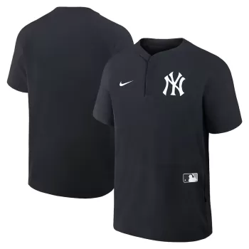 Men's New York Yankees Nike Navy Authentic Collection Raglan Short Sleeve Windshirt Men's New York Yankees Nike Navy Authentic Collection Raglan Short Sleeve Windshirt