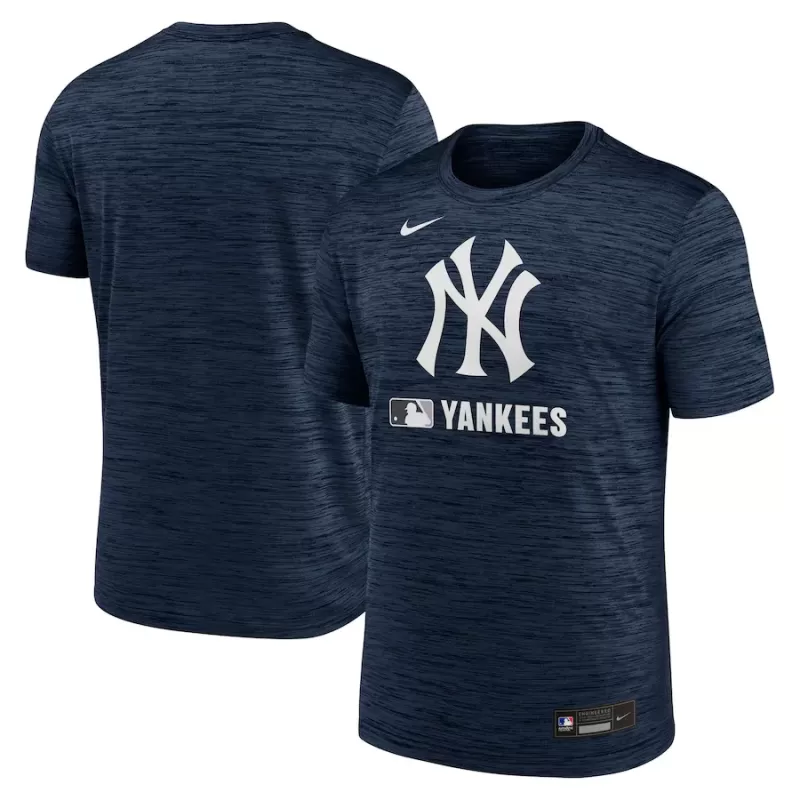 Men's New York Yankees Nike Navy Authentic Collection Velocity Performance Practice T-Shirt Men's New York Yankees Nike Navy Authentic Collection Velocity Performance Practice T-Shirt
