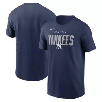 Men's New York Yankees Nike Navy Home Team Bracket Stack T-Shirt Men's New York Yankees Nike Navy Home Team Bracket Stack T-Shirt
