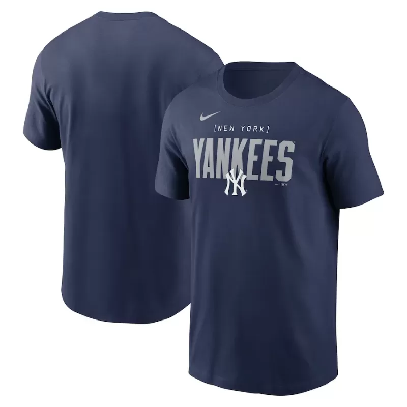 Men's New York Yankees Nike Navy Home Team Bracket Stack T-Shirt Men's New York Yankees Nike Navy Home Team Bracket Stack T-Shirt
