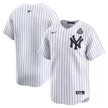 Men's New York Yankees Nike White 2024 World Series Home Limited Jersey Men's New York Yankees Nike White 2024 World Series Home Limited Jersey