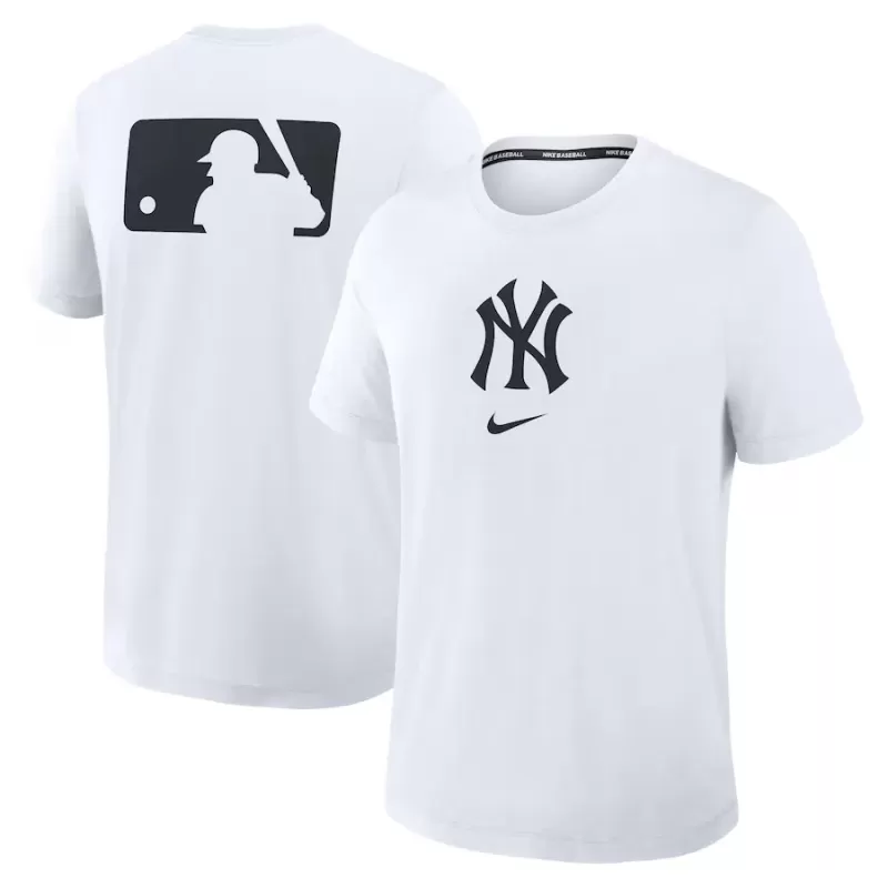Men's New York Yankees Nike White Authentic Collection Early Work Tri-Blend Performance T-Shirt Men's New York Yankees Nike White Authentic Collection Early Work Tri-Blend Performance T-Shirt