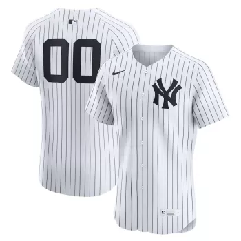 Men's New York Yankees Nike White Home Elite Custom Jersey Men's New York Yankees Nike White Home Elite Custom Jersey