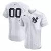 Men's New York Yankees Nike White Home Elite Sponsor Patch Custom Jersey