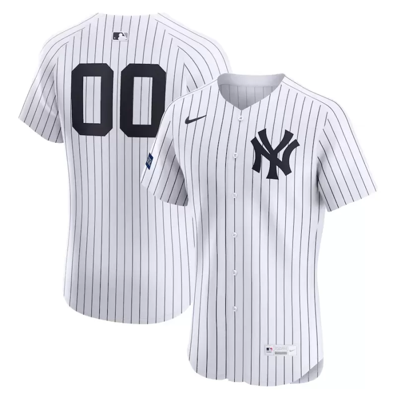 Men's New York Yankees Nike White Home Elite Sponsor Patch Pick-A-Player Retired Roster Jersey Men's New York Yankees Nike White Home Elite Sponsor Patch Pick-A-Player Retired Roster Jersey