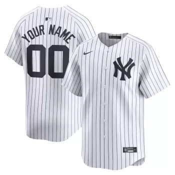 Men's New York Yankees Nike White Home Limited Custom Jersey Men's New York Yankees Nike White Home Limited Custom Jersey