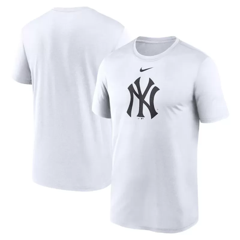Men's New York Yankees Nike White Legend Fuse Large Logo Performance T-Shirt Men's New York Yankees Nike White Legend Fuse Large Logo Performance T-Shirt