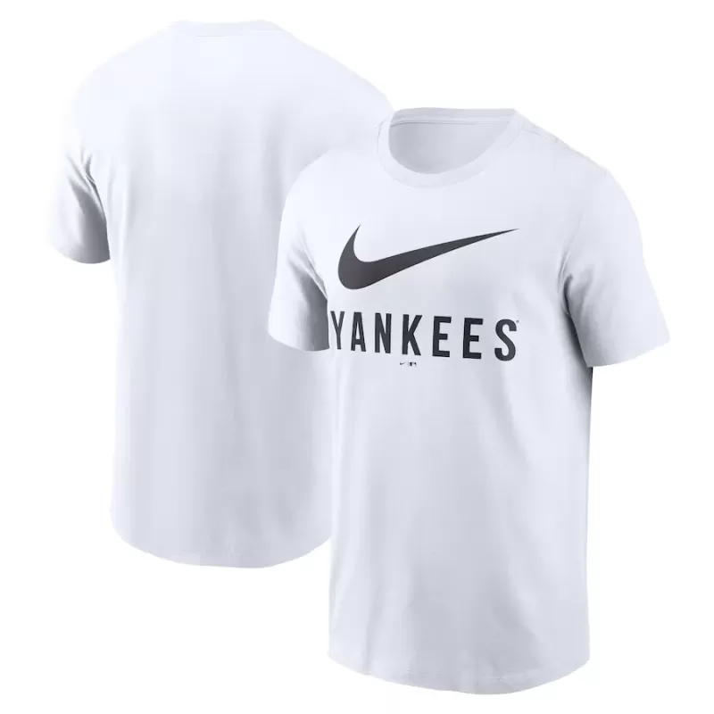 Men's New York Yankees Nike White Swoosh T-Shirt Men's New York Yankees Nike White Swoosh T-Shirt