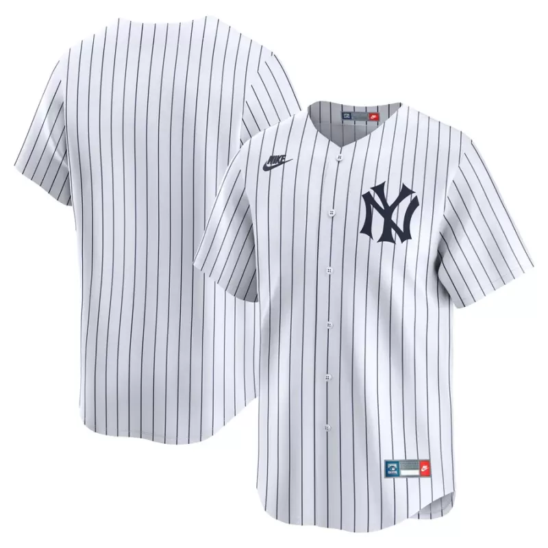 Men's New York Yankees Nike White Throwback Cooperstown Collection Limited Jersey Men's New York Yankees Nike White Throwback Cooperstown Collection Limited Jersey