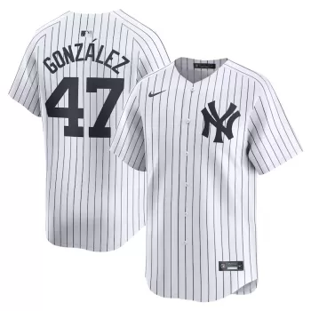 Men's New York Yankees Victor González Nike White Home Limited Player Jersey Men's New York Yankees Victor González Nike White Home Limited Player Jersey