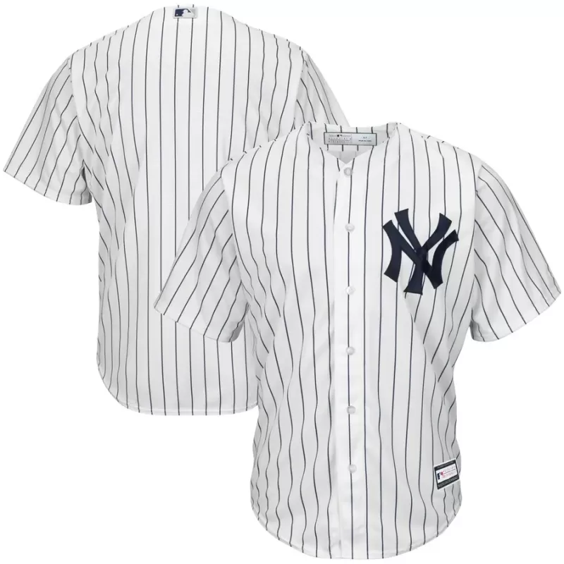 Men's New York Yankees White Big & Tall Replica Team Jersey Men's New York Yankees White Big & Tall Replica Team Jersey