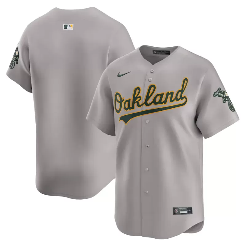 Men's Oakland Athletics Nike Gray Away Limited Jersey Men's Oakland Athletics Nike Gray Away Limited Jersey