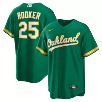 Men's Oakland Athletics Brent Rooker Nike Kelly Green Alternate Replica Jersey Men's Oakland Athletics Brent Rooker Nike Kelly Green Alternate Replica Jersey