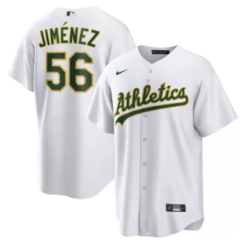 Men's Oakland Athletics Dany Jiménez Nike White Home Replica Player Jersey Men's Oakland Athletics Dany Jiménez Nike White Home Replica Player Jersey