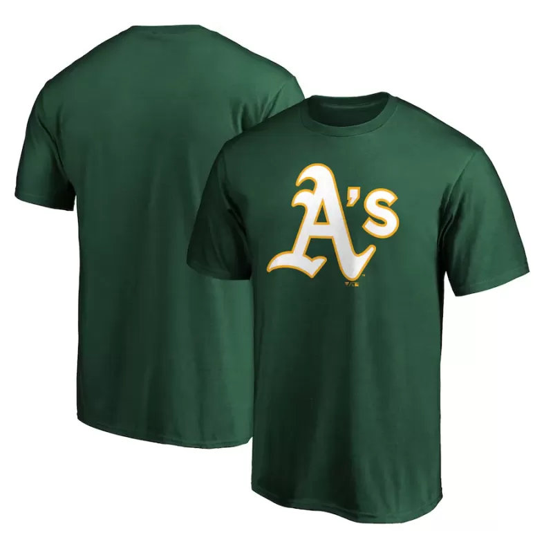 Men's Oakland Athletics Green Team Color Primary Logo T-Shirt II Men's Oakland Athletics Green Team Color Primary Logo T-Shirt II