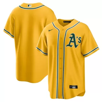 Men's Oakland Athletics Nike Gold Alternate Replica Team Jersey Men's Oakland Athletics Nike Gold Alternate Replica Team Jersey