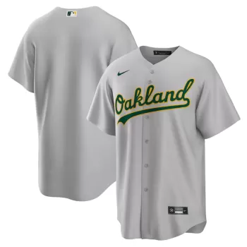Men's Oakland Athletics Nike Gray Road Replica Team Jersey Men's Oakland Athletics Nike Gray Road Replica Team Jersey