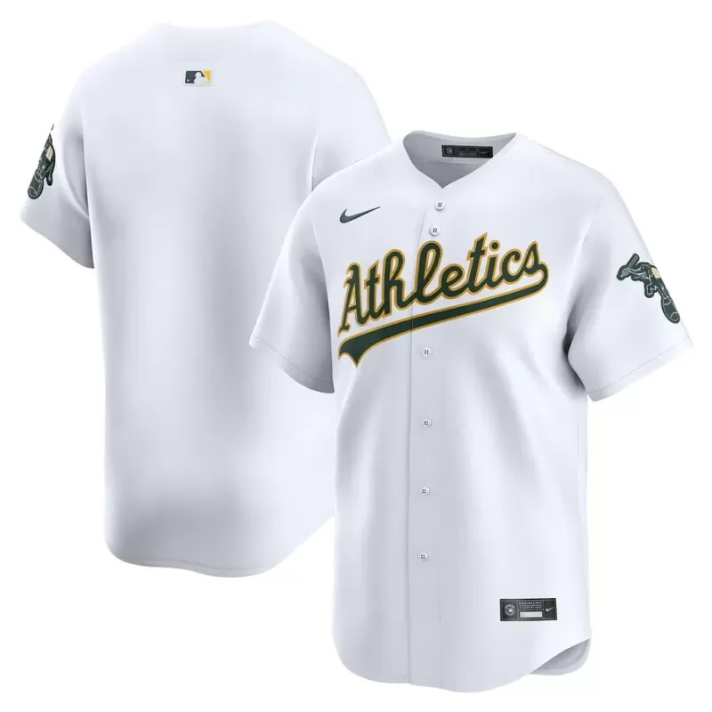 Men's Oakland Athletics Nike White Home Limited Jersey Men's Oakland Athletics Nike White Home Limited Jersey