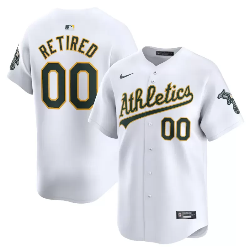 Men's Oakland Athletics Nike White Home Limited Pick-A-Player Retired Roster Jersey Men's Oakland Athletics Nike White Home Limited Pick-A-Player Retired Roster Jersey
