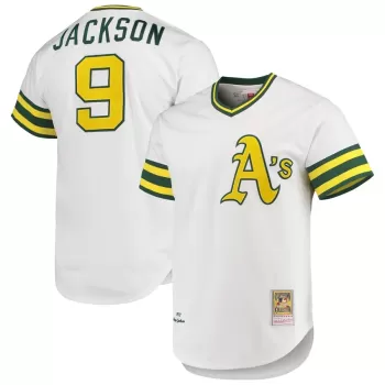 Men's Oakland Athletics Reggie Jackson Mitchell & Ness White 1972 Cooperstown Collection Authentic Jersey Men's Oakland Athletics Reggie Jackson Mitchell & Ness White 1972 Cooperstown Collection Authentic Jersey