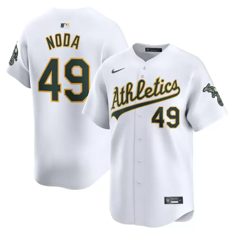 Men's Oakland Athletics Ryan Noda Nike White Home Limited Player Jersey Men's Oakland Athletics Ryan Noda Nike White Home Limited Player Jersey