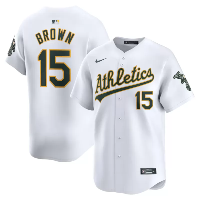 Men's Oakland Athletics Seth Brown Nike White Home Limited Player Jersey Men's Oakland Athletics Seth Brown Nike White Home Limited Player Jersey