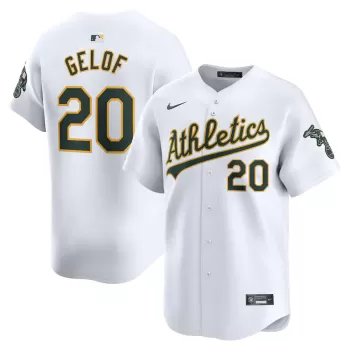 Men's Oakland Athletics Zack Gelof Nike White Home Limited Player Jersey Men's Oakland Athletics Zack Gelof Nike White Home Limited Player Jersey
