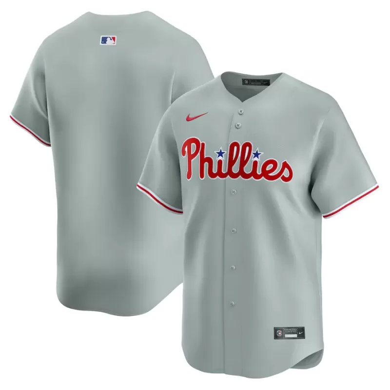 Men's Philadelphia Phillies Nike Gray Away Limited Jersey Men's Philadelphia Phillies Nike Gray Away Limited Jersey