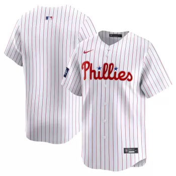 Men's Philadelphia Phillies Nike White 2024 MLB World Tour London Series Home Limited Jersey Men's Philadelphia Phillies Nike White 2024 MLB World Tour London Series Home Limited Jersey