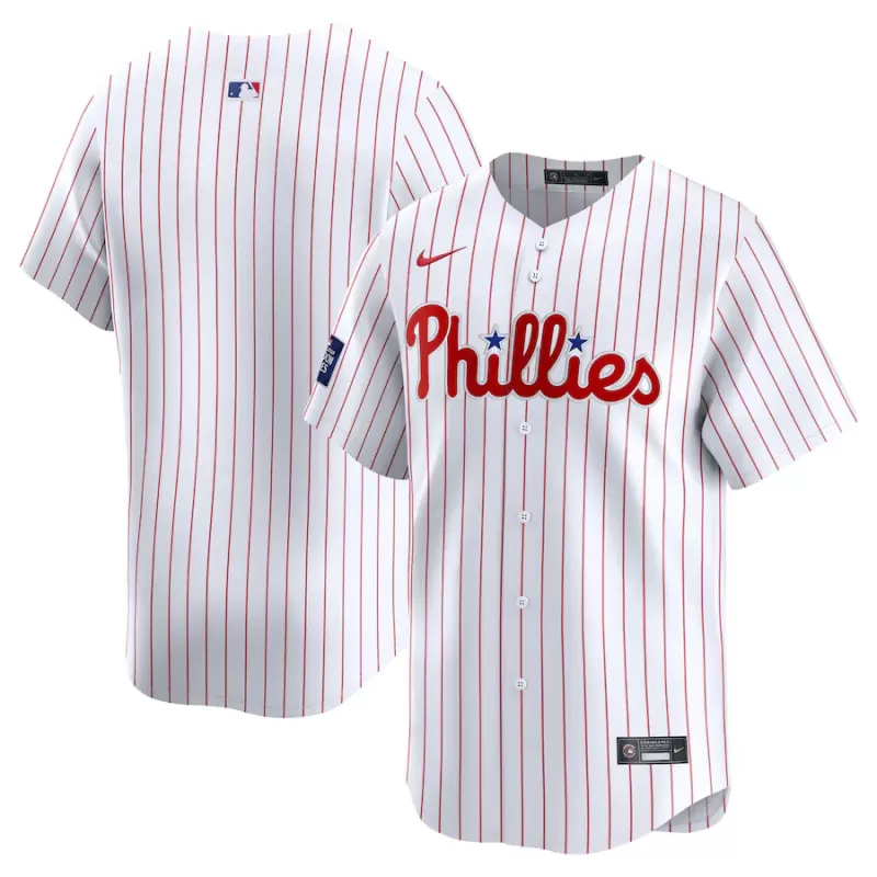 Men's Philadelphia Phillies Nike White 2024 MLB World Tour London Series Home Limited Jersey Men's Philadelphia Phillies Nike White 2024 MLB World Tour London Series Home Limited Jersey