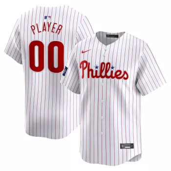 Men's Philadelphia Phillies Nike White 2024 MLB World Tour London Series Home Pick-A-Player Limited Jersey Men's Philadelphia Phillies Nike White 2024 MLB World Tour London Series Home Pick-A-Player Limited Jersey