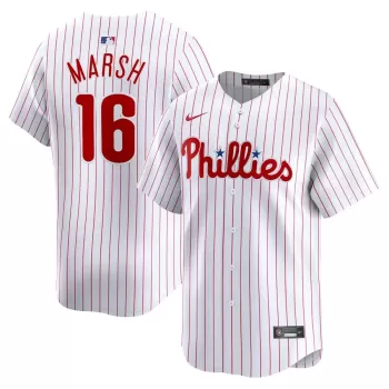 Men's Philadelphia Phillies Brandon Marsh Nike White Home Limited Player Jersey Men's Philadelphia Phillies Brandon Marsh Nike White Home Limited Player Jersey