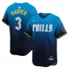 Men's Philadelphia Phillies Bryce Harper Nike Blue 2024 City Connect Limited Player Jersey Men's Philadelphia Phillies Bryce Harper Nike Blue 2024 City Connect Limited Player Jersey