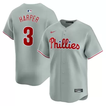 Men's Philadelphia Phillies Bryce Harper Nike Gray Away Limited Player Jersey Men's Philadelphia Phillies Bryce Harper Nike Gray Away Limited Player Jersey