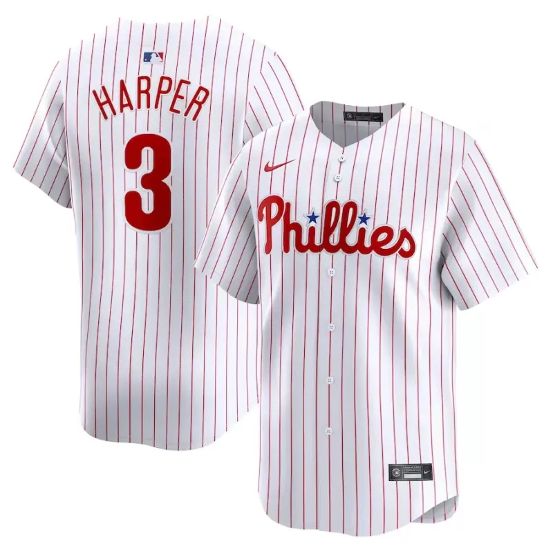 Men's Philadelphia Phillies Bryce Harper Nike White Home Limited Player Jersey Men's Philadelphia Phillies Bryce Harper Nike White Home Limited Player Jersey