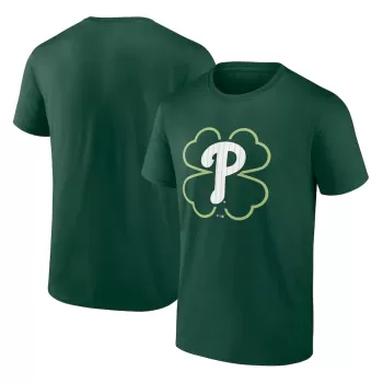 Men's Philadelphia Phillies Green Clover Badge T-Shirt Men's Philadelphia Phillies Green Clover Badge T-Shirt
