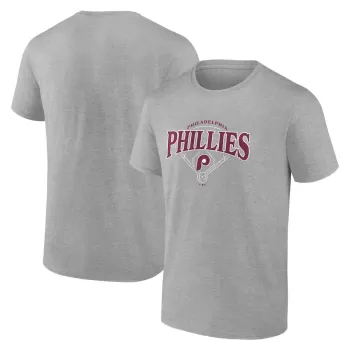 Men's Philadelphia Phillies Heather Gray Home Field T-Shirt Men's Philadelphia Phillies Heather Gray Home Field T-Shirt