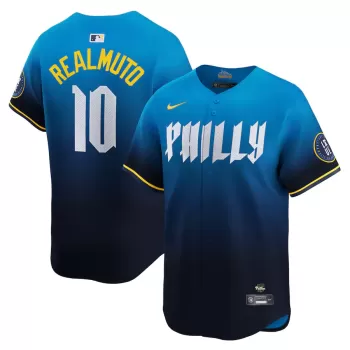 Men's Philadelphia Phillies J.T. Realmuto Nike Blue 2024 City Connect Limited Player Jersey Men's Philadelphia Phillies J.T. Realmuto Nike Blue 2024 City Connect Limited Player Jersey