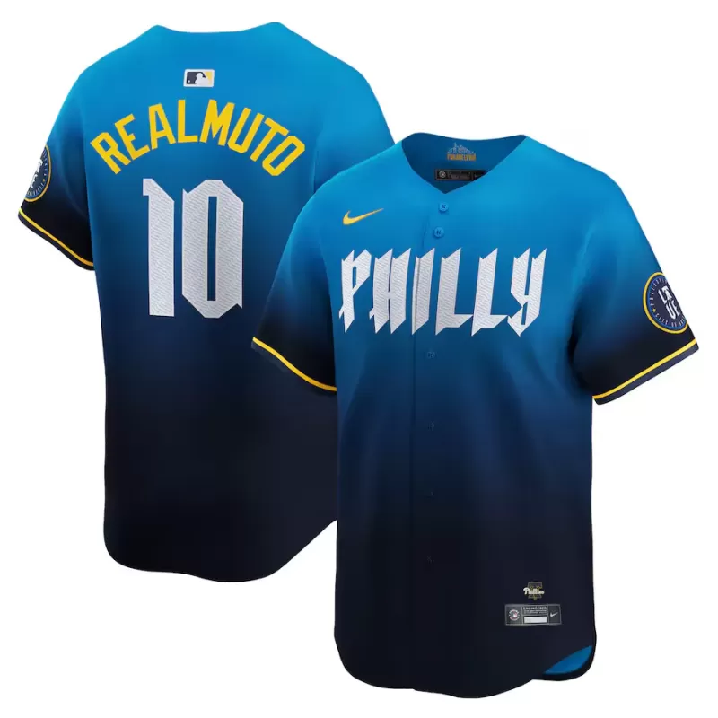 Men's Philadelphia Phillies J.T. Realmuto Nike Navy City Connect Limited Jersey
