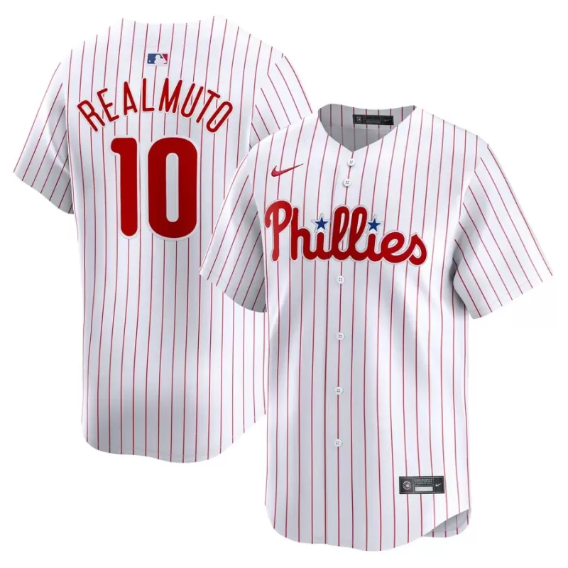 Men's Philadelphia Phillies J.T. Realmuto Nike White Home Limited Player Jersey Men's Philadelphia Phillies J.T. Realmuto Nike White Home Limited Player Jersey