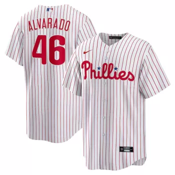 Men's Philadelphia Phillies José Alvarado Nike White Home Replica Player Jersey Men's Philadelphia Phillies José Alvarado Nike White Home Replica Player Jersey