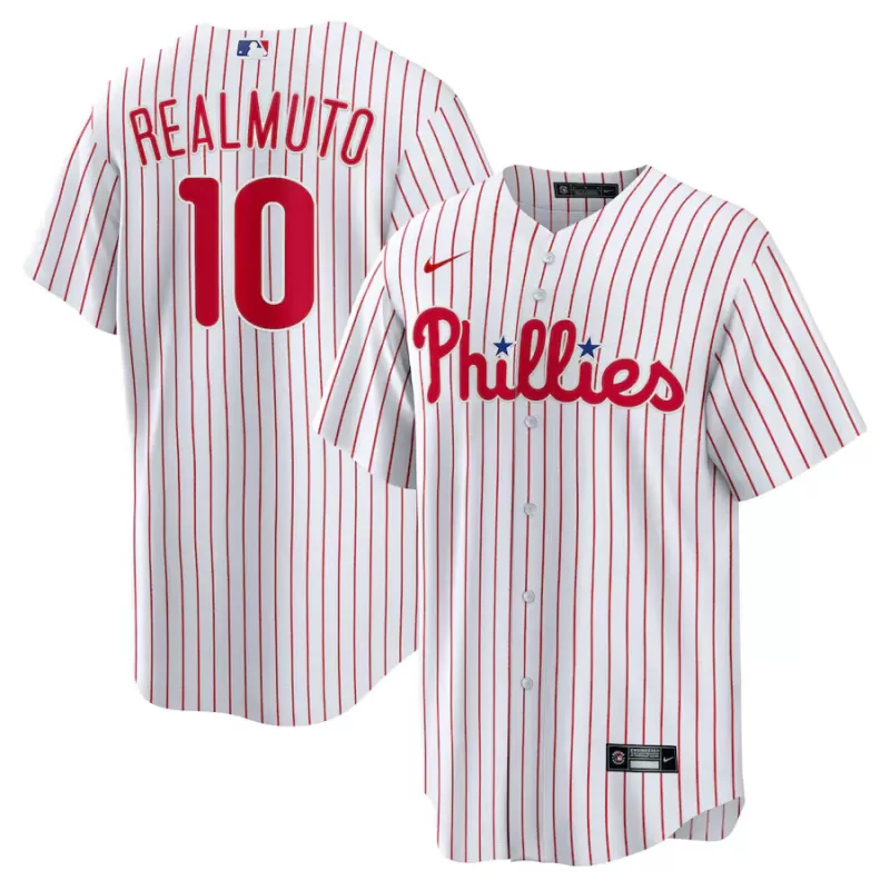 Men's Philadelphia Phillies JT Realmuto Nike White Home Replica Player Name Jersey Men's Philadelphia Phillies JT Realmuto Nike White Home Replica Player Name Jersey