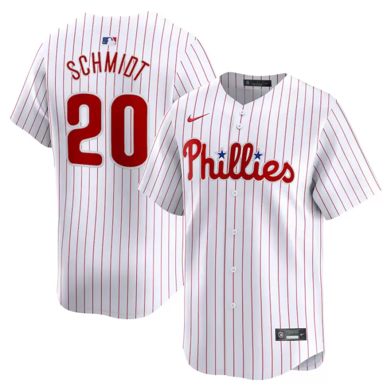 Men's Philadelphia Phillies Mike Schmidt Nike White Home Limited Player Jersey Men's Philadelphia Phillies Mike Schmidt Nike White Home Limited Player Jersey